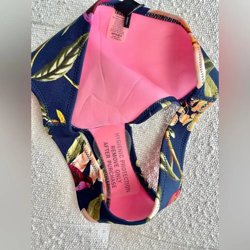 Triangl Swimwear Floral Bikini Bottom Size Small NWT